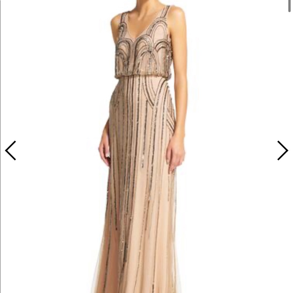 Andrianna Papell Sleeveless Blouson Gown